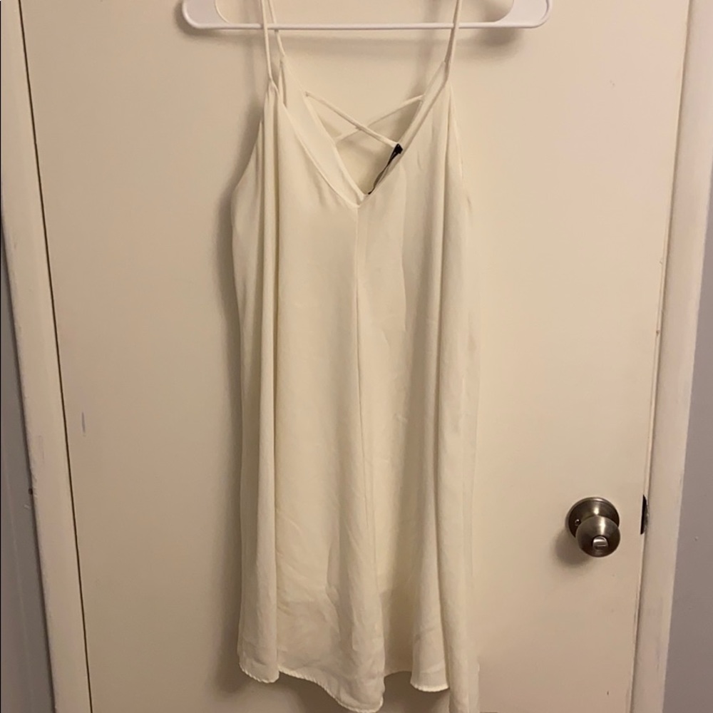 Foreign Exchange White Shift Dress | Size Large